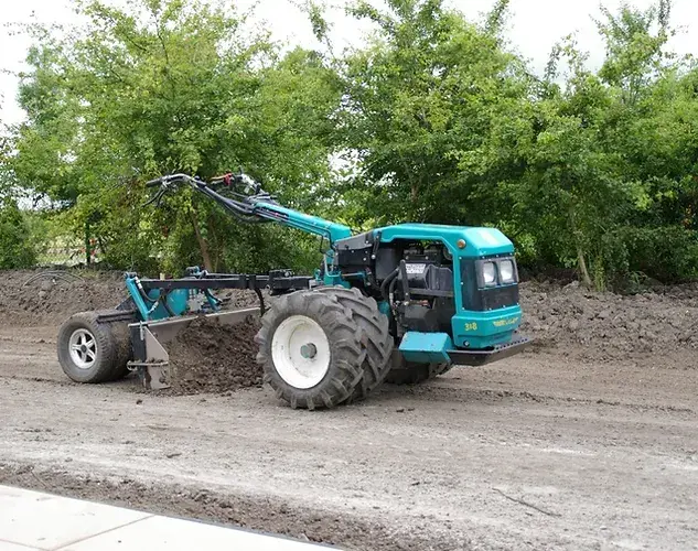 Machinaal egaliseren van de grond